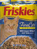 Friskies whitefish and tuna label